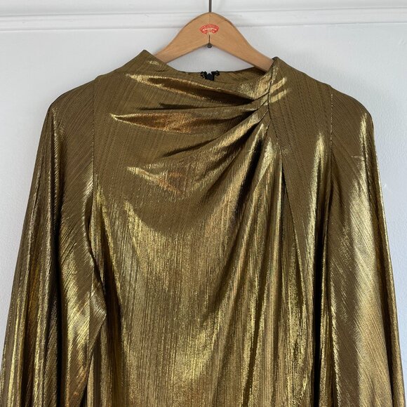 One 33 Social Gold Mini Dress Size 10 US - Picture 4 of 13